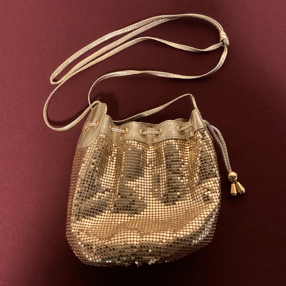 Vintage drawstring evening bag special occasion made in Hong Kong